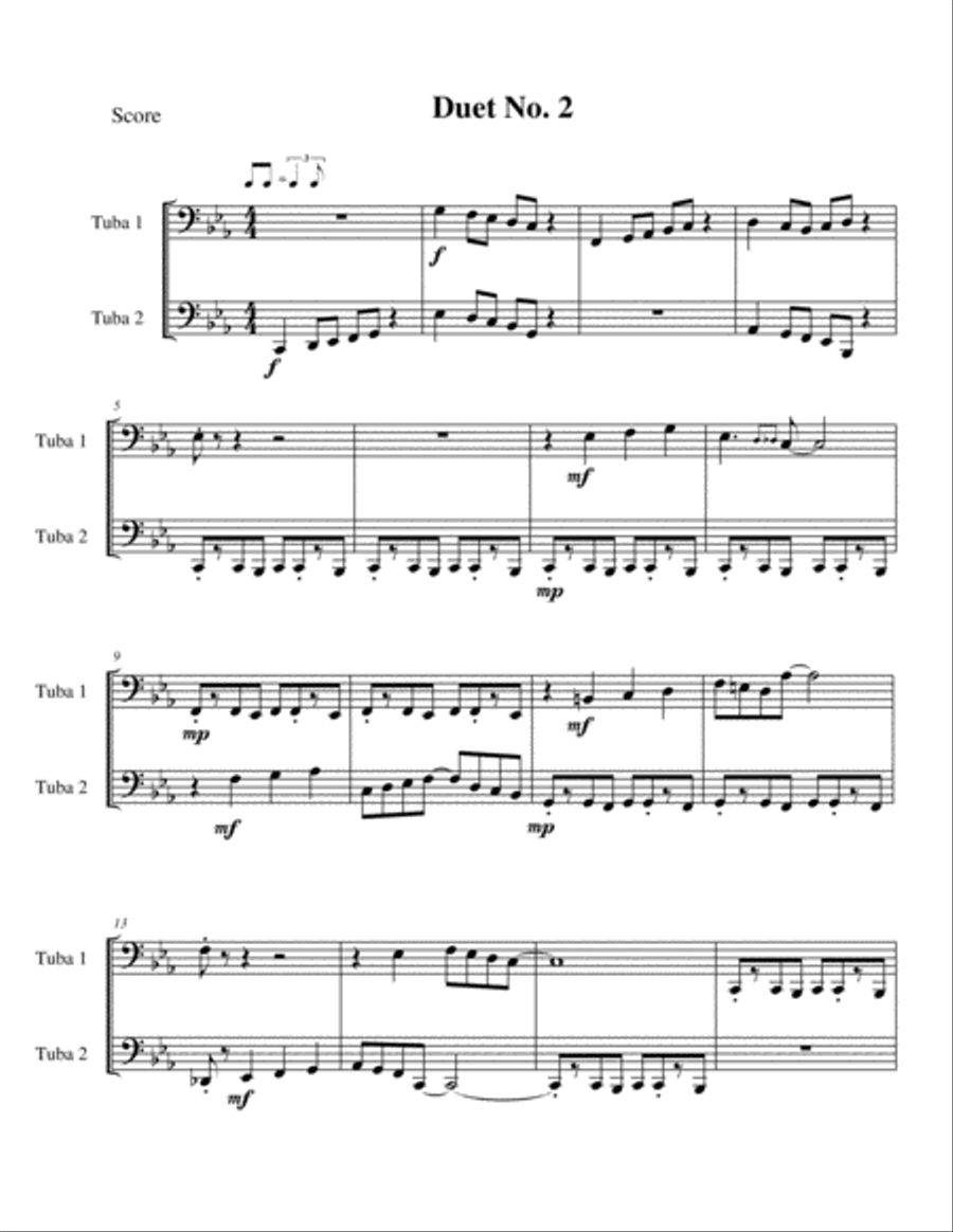 10 Tuba Duets for Teens Brass Duet scores gallery preview page 4