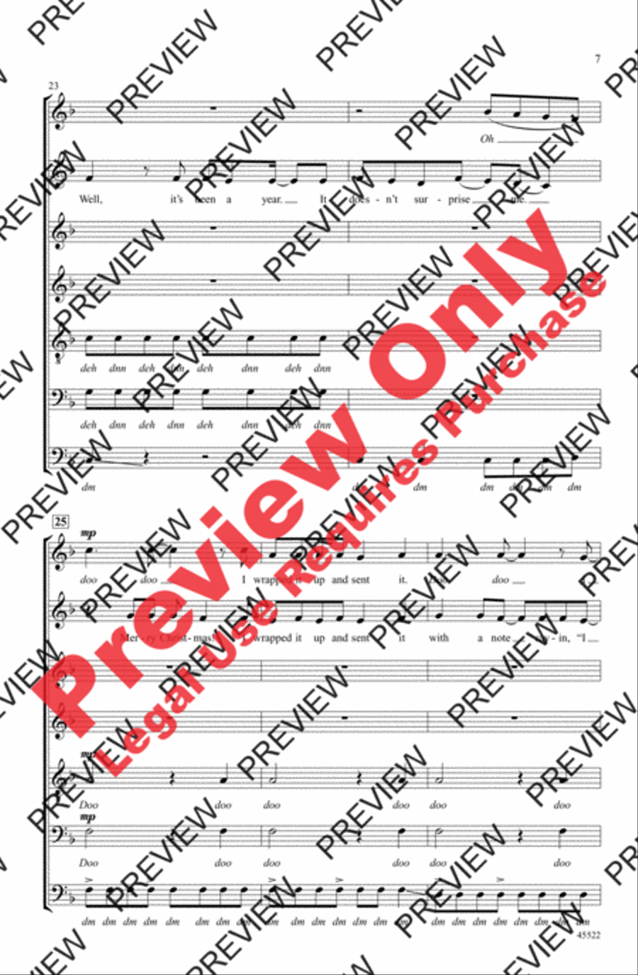Last Christmas 4-Part scores gallery preview page 21
