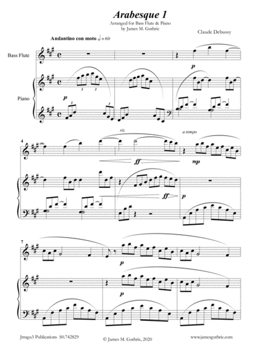 Debussy: Two Arabesques for Bass Flute & Piano image number null