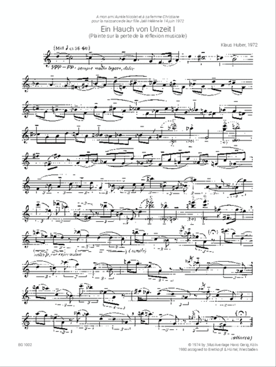 Ein Hauch von Unzeit Flute Solo scores gallery preview page 2
