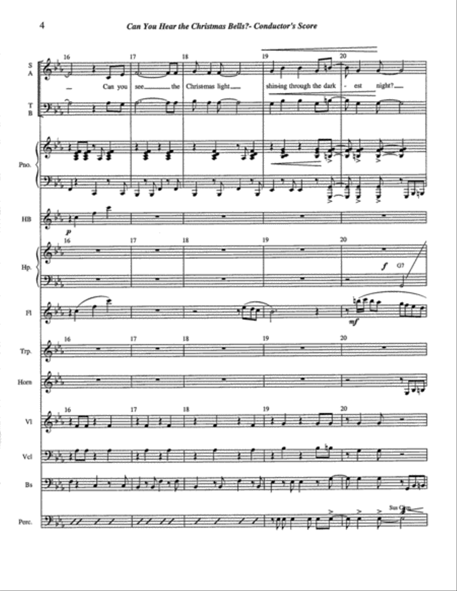 Can You Hear the Christmas Bells? Orchestra scores gallery preview page 5