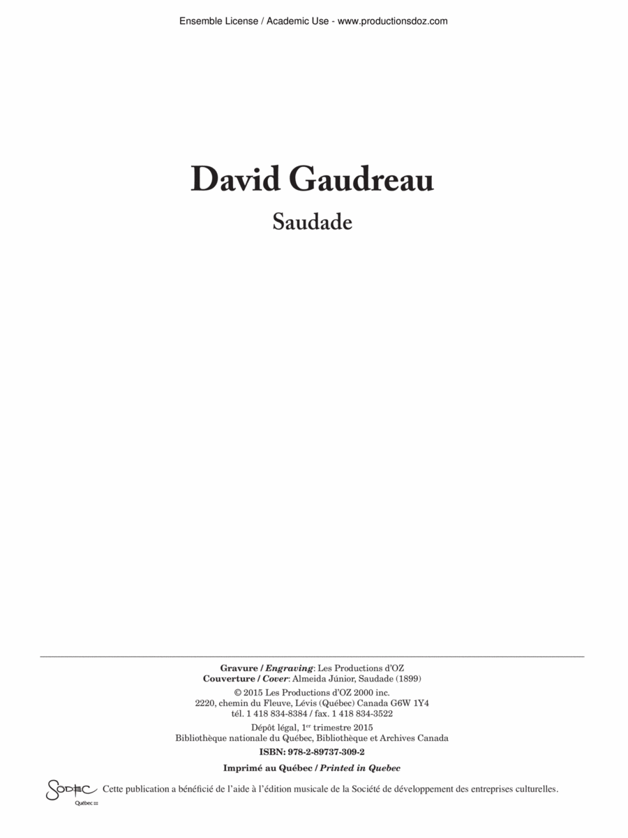 Saudade Saudade Classical Guitar scores gallery preview page 1