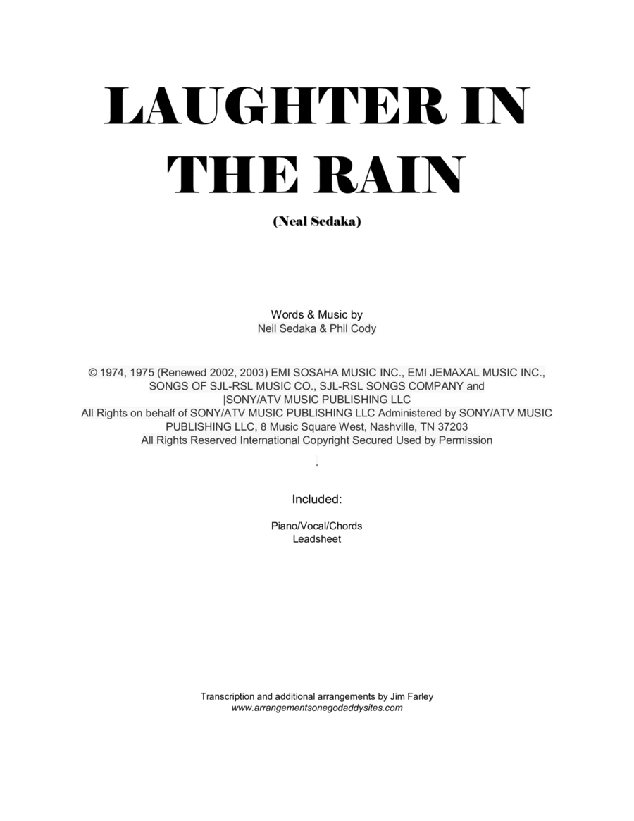 Laughter In The Rain Piano, Vocal, Guitar scores gallery preview page 1