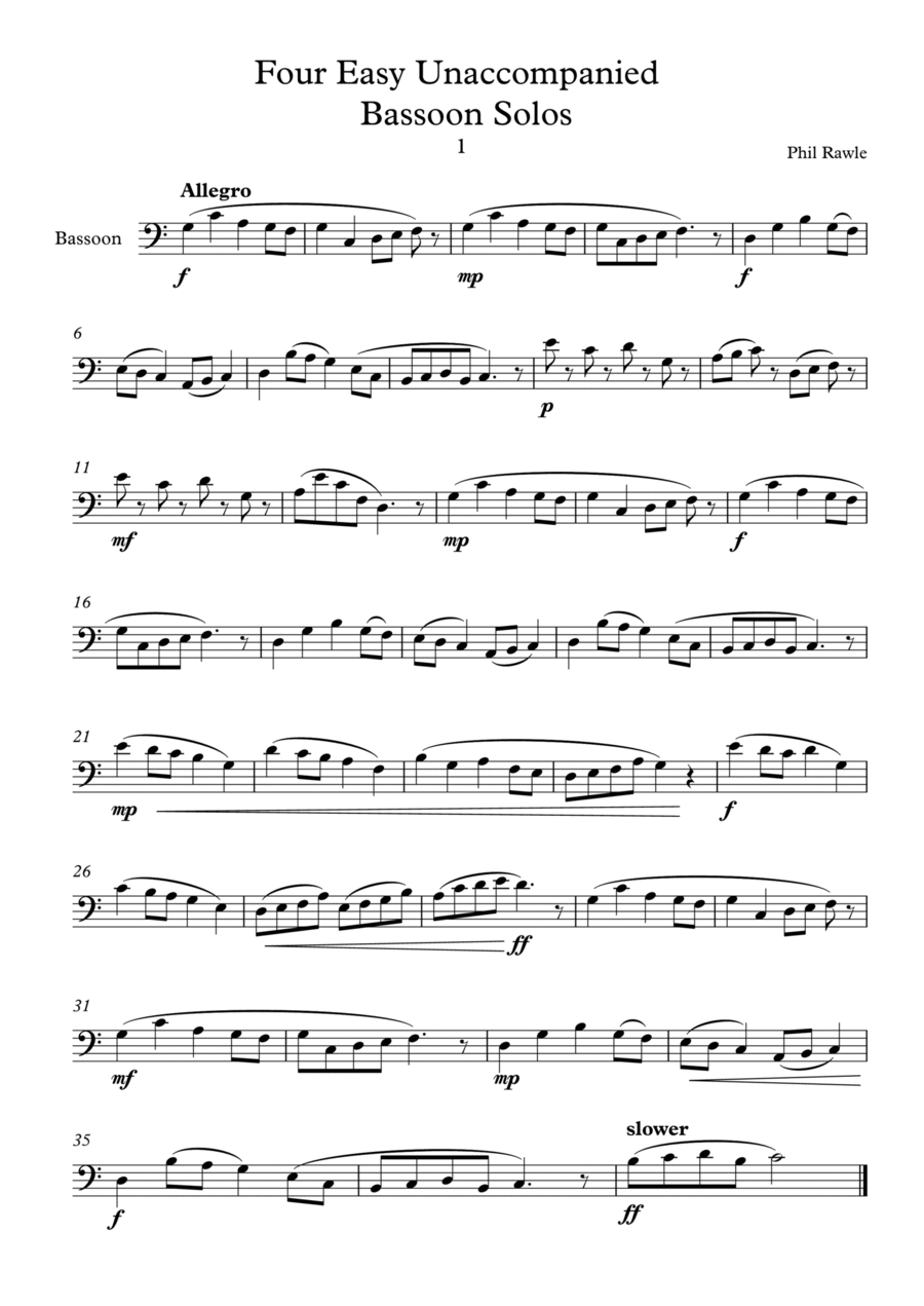 Unaccompanied bassoon hot sale solos