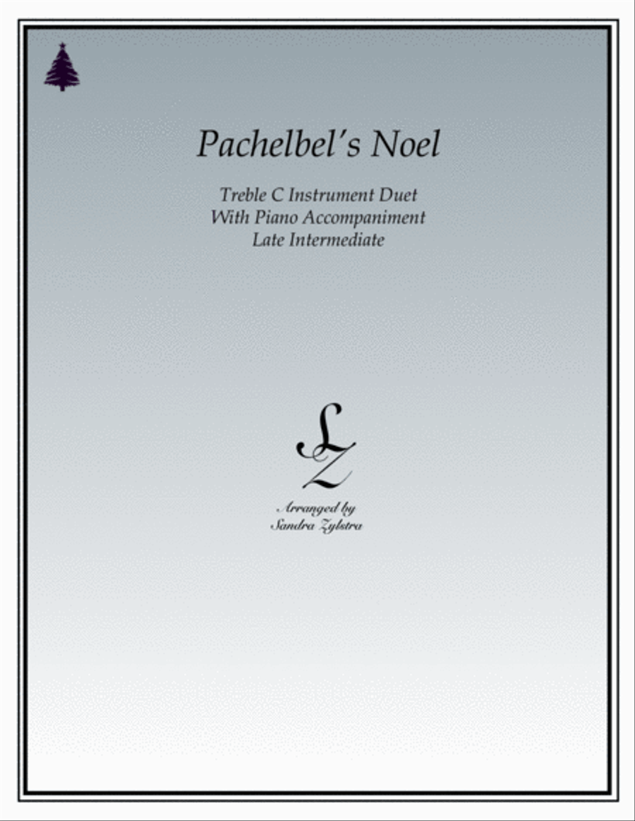 Pachelbel's Noel (treble C instrument duet) Piano scores gallery preview page 1