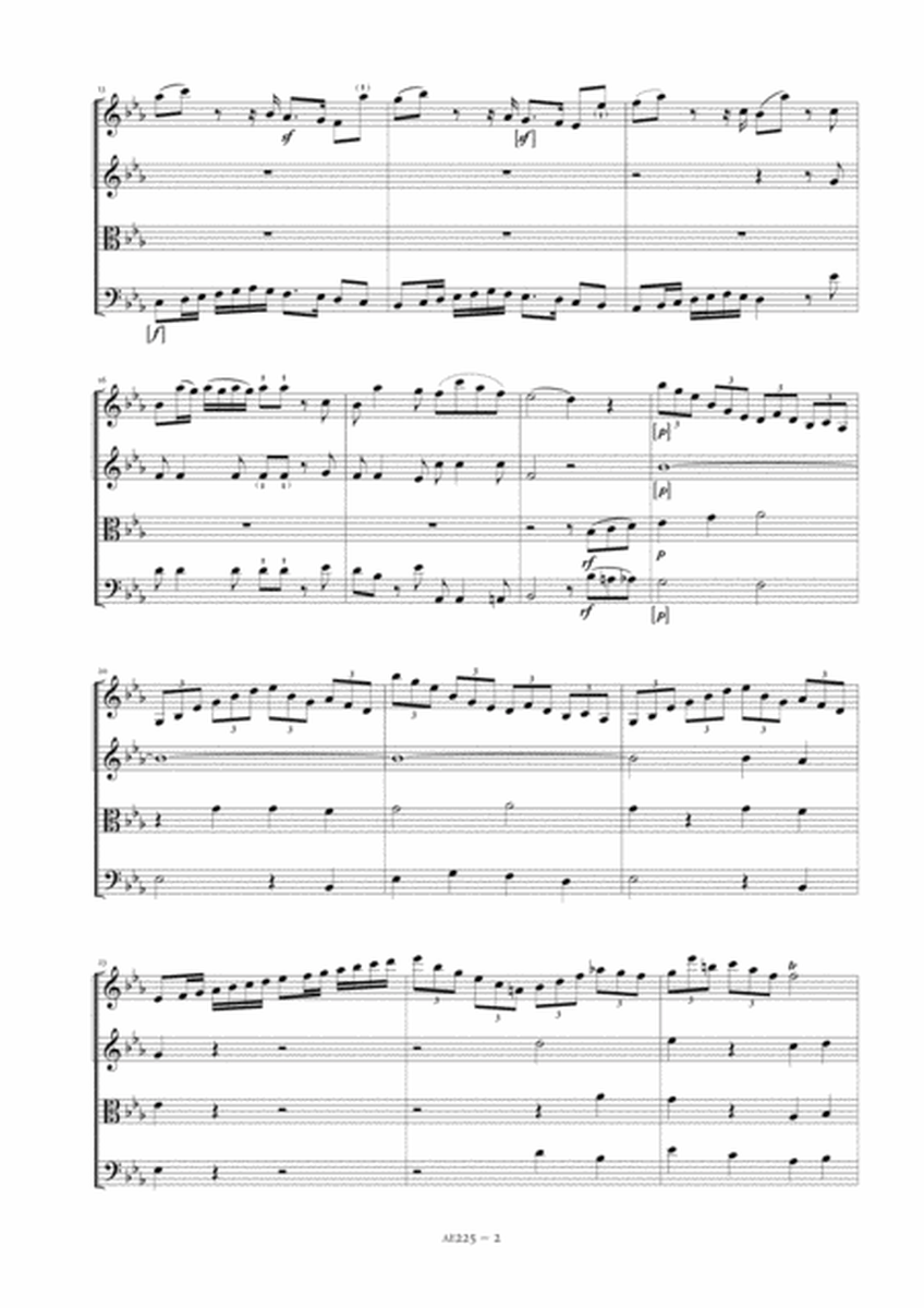 String Quartet in C minor, Op. 3, No. 6 - Score Only