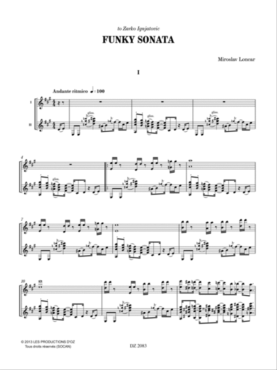 Funky Sonata Electric Guitar scores gallery preview page 3