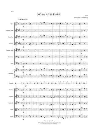 O Come All Ye Faithful score and parts for beginner orchestra.pdf