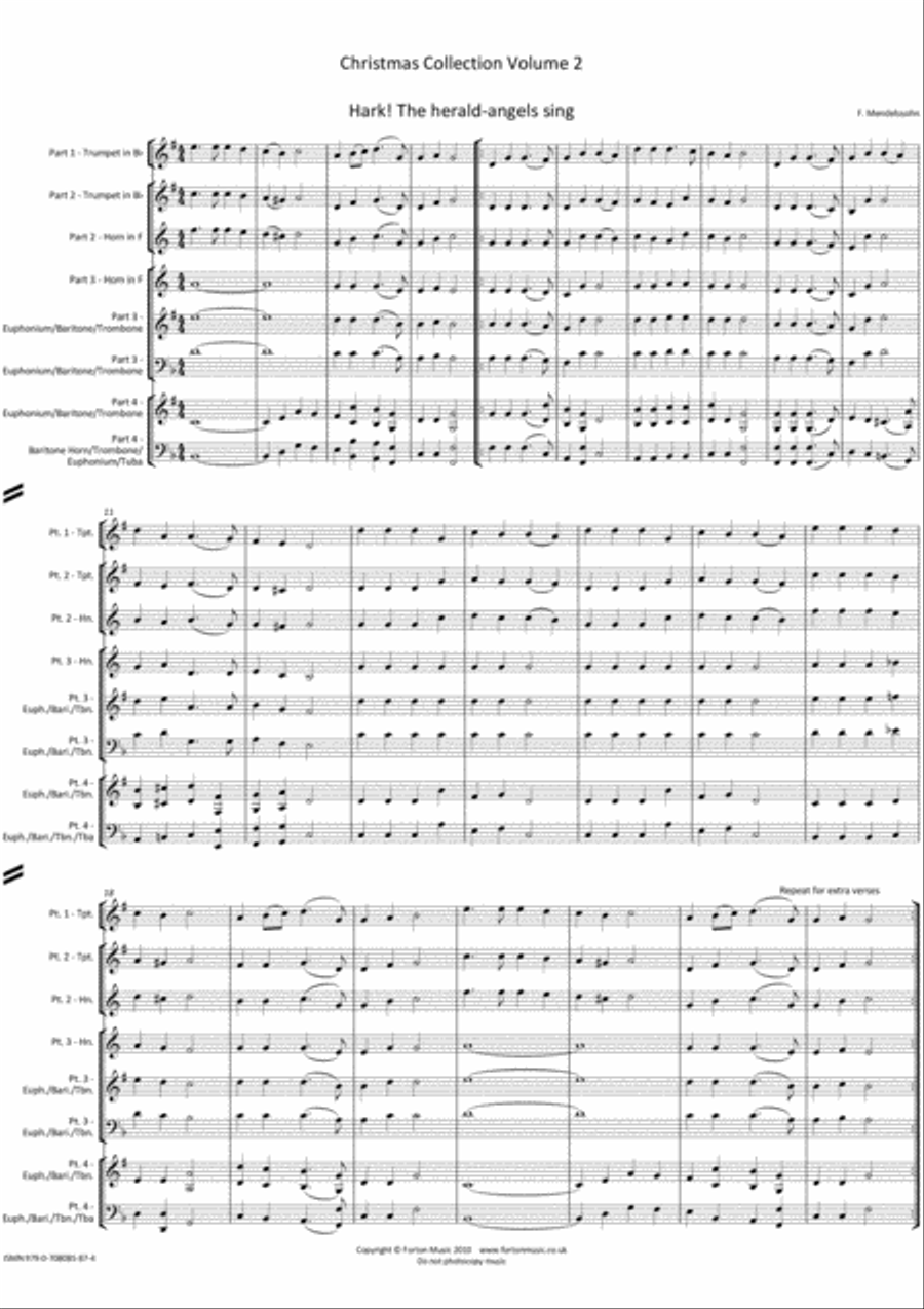 Christmas Collection Volume 2 Brass Ensemble scores gallery preview page 2