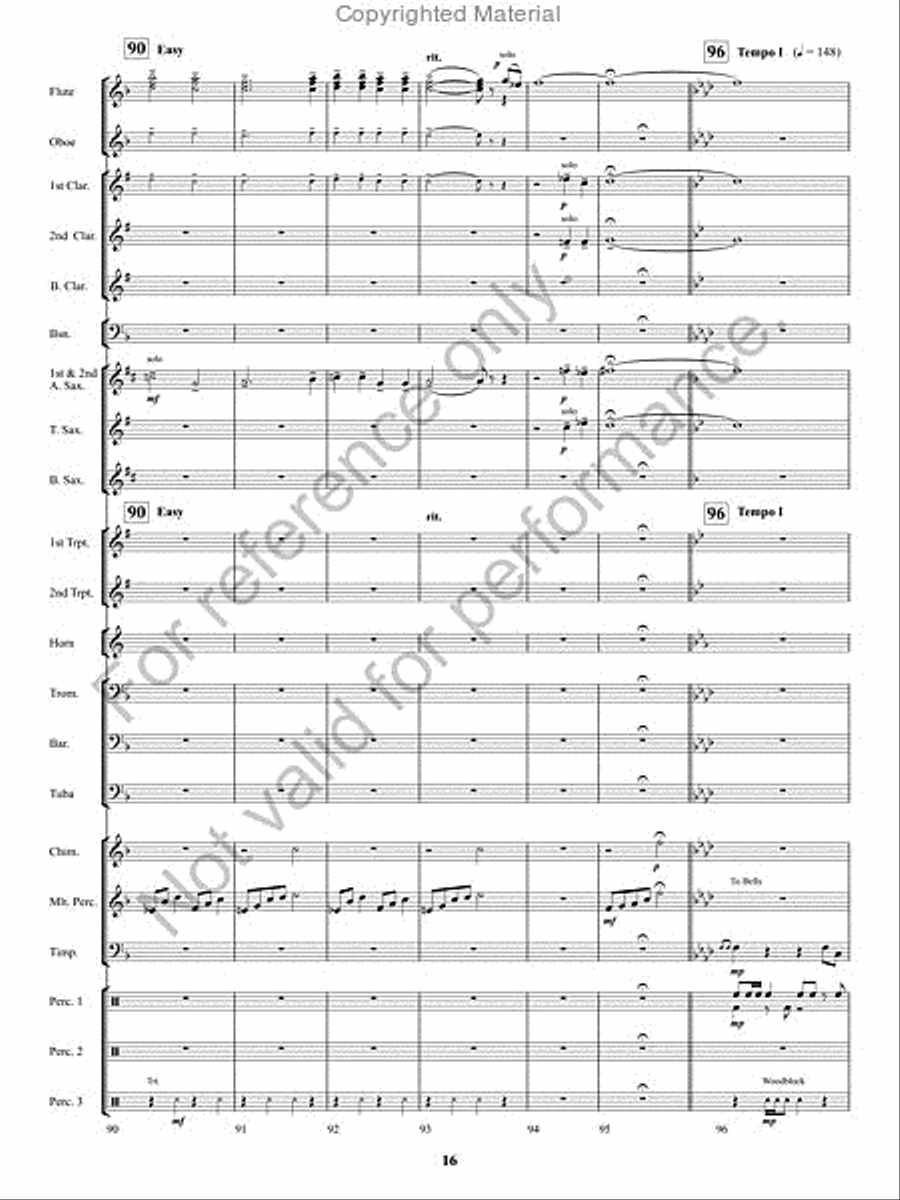 Kennesaw Mountain Celebration Concert Band scores gallery preview page 15