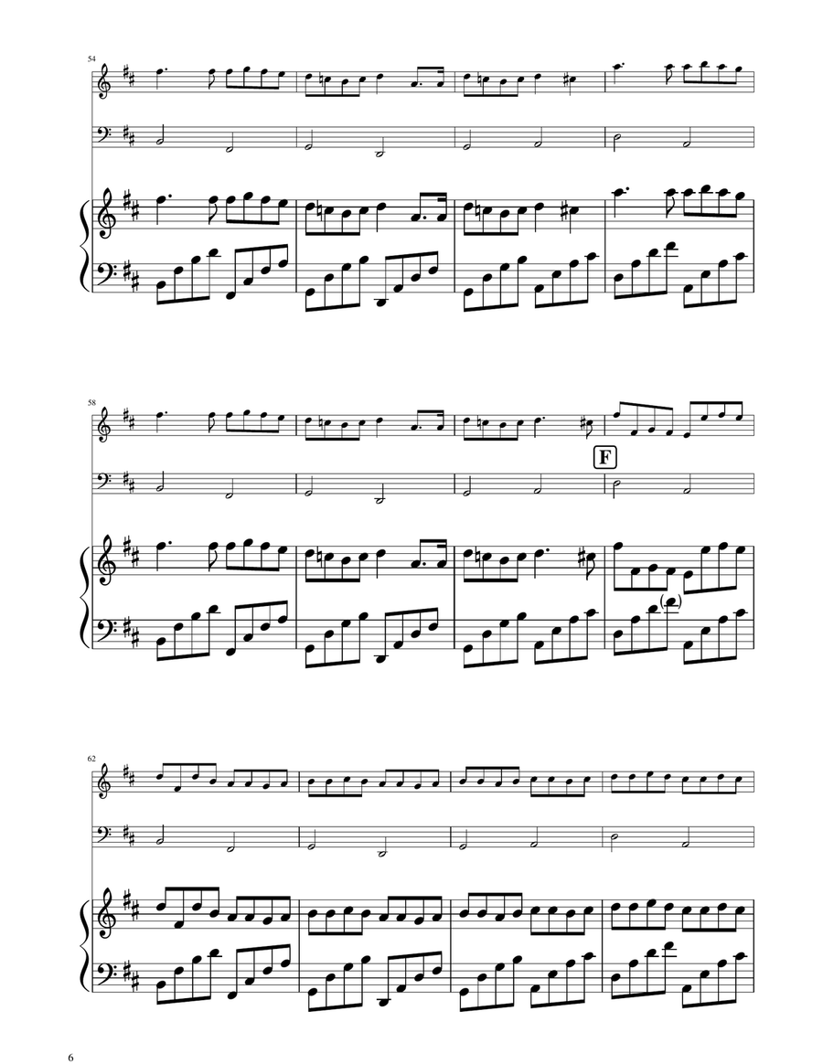 Canon in D - Violin and Cello Duet Piano Trio scores gallery preview page 6