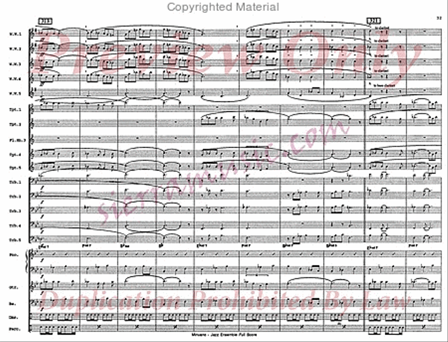 Minuano (six eight) Big Band scores gallery preview page 34