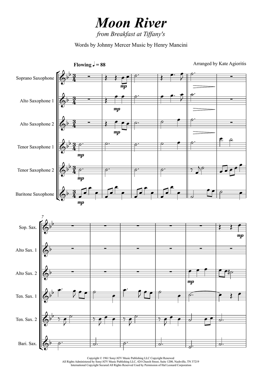 Moon River Woodwind Ensemble scores gallery preview page 3
