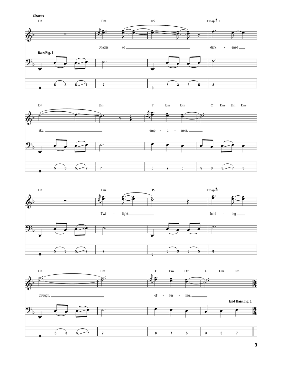 Ghost Of Karelia Bass Guitar Tablature scores gallery preview page 3