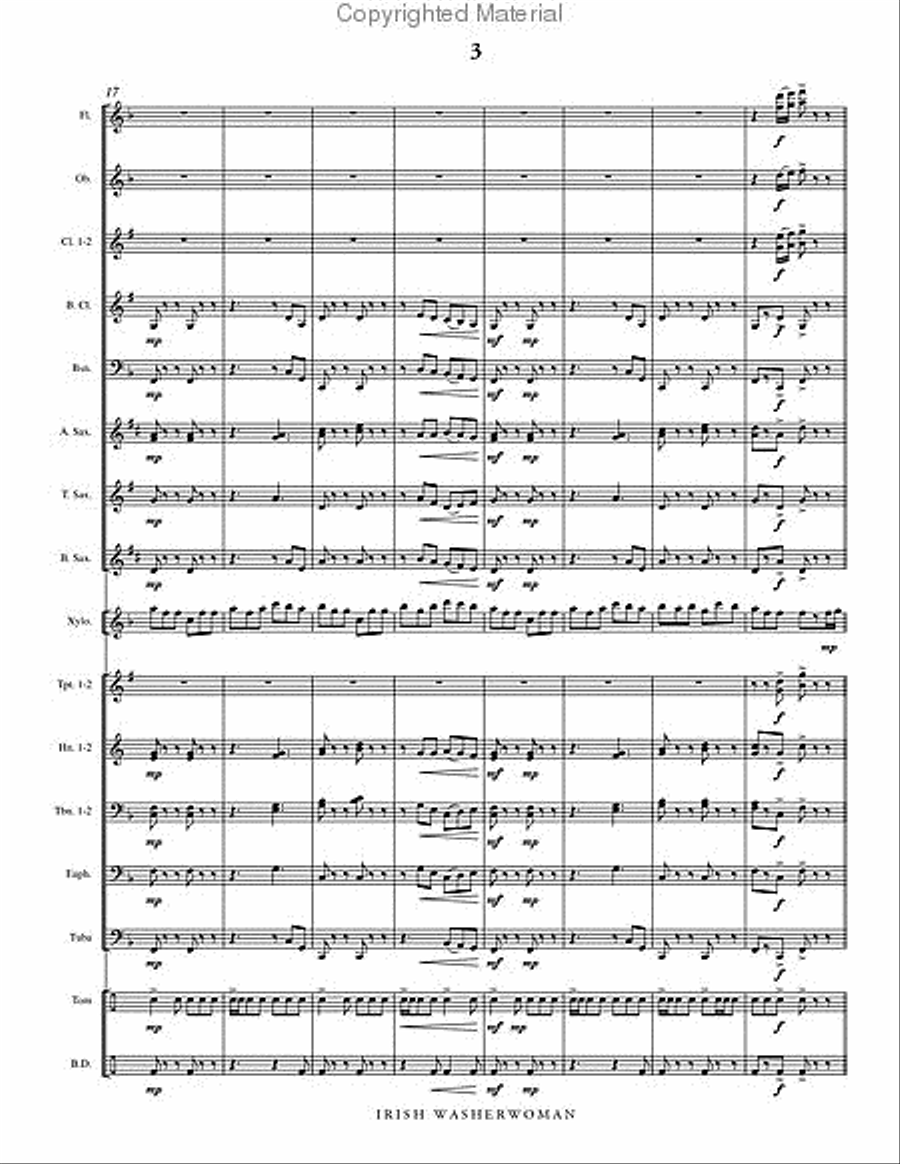 Irish Washerwoman Concert Band scores gallery preview page 4