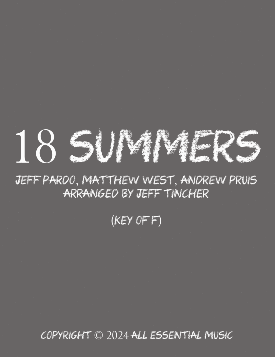 18 Summers Piano, Vocal, Guitar scores gallery preview page 1