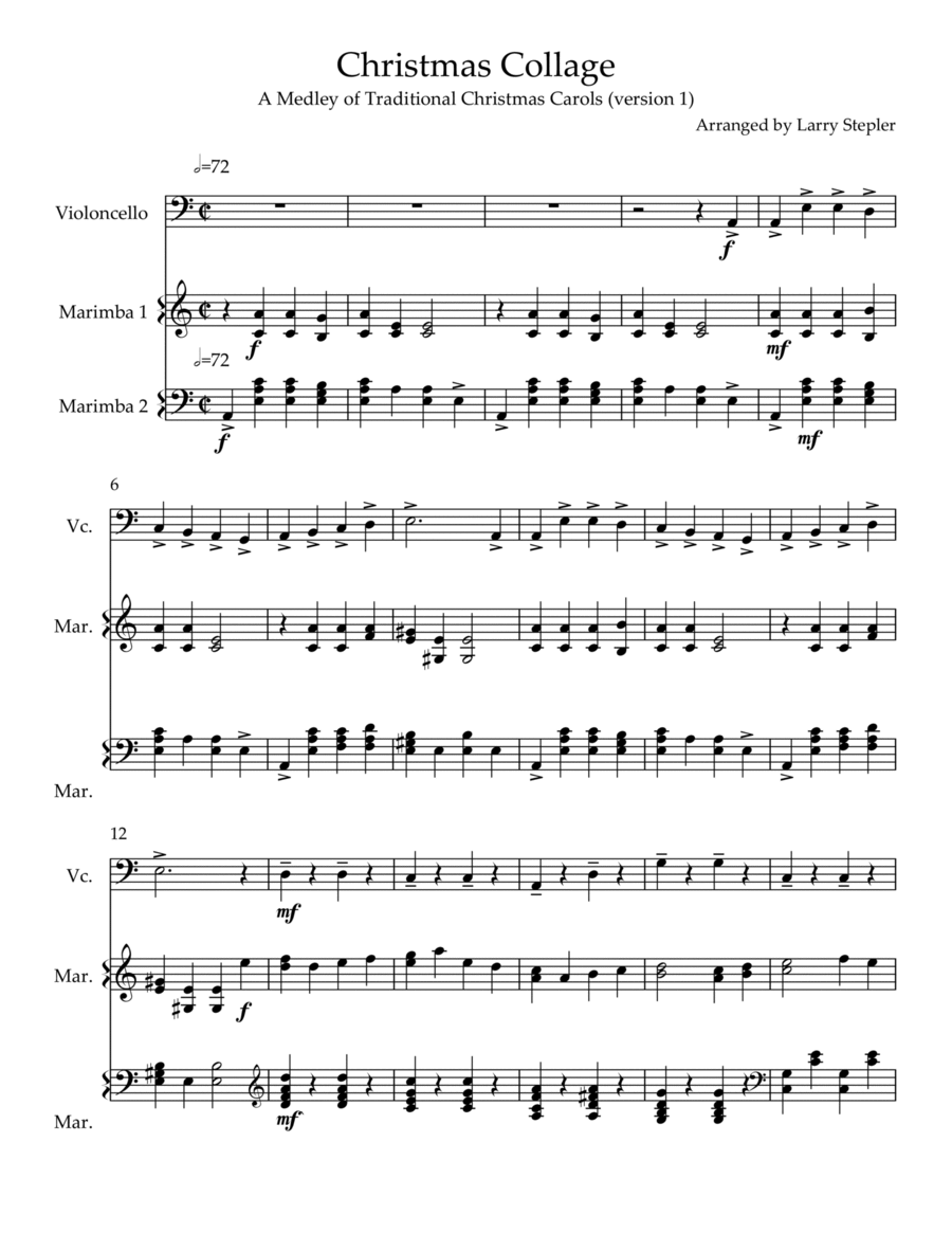 Christmas Collage (v1) Chamber Music scores gallery preview page 1