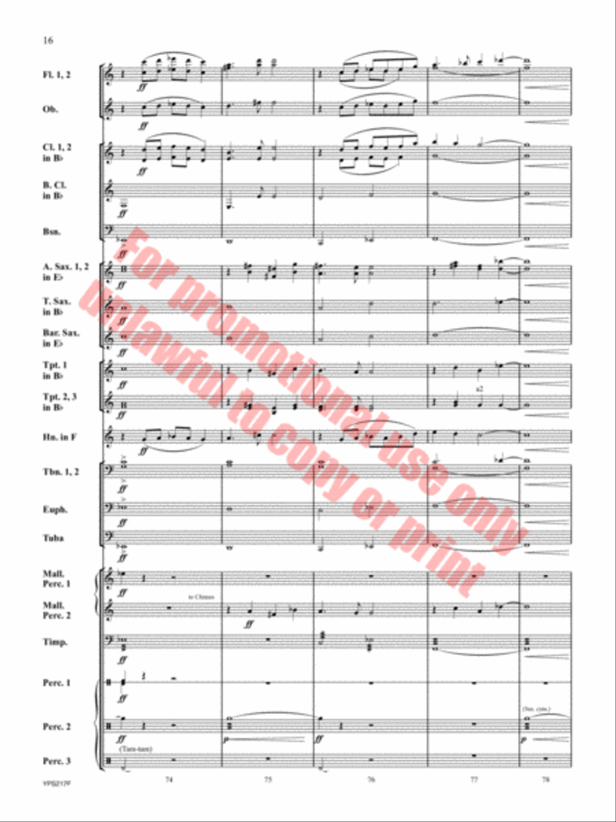 Hope Remains Within Concert Band scores gallery preview page 17
