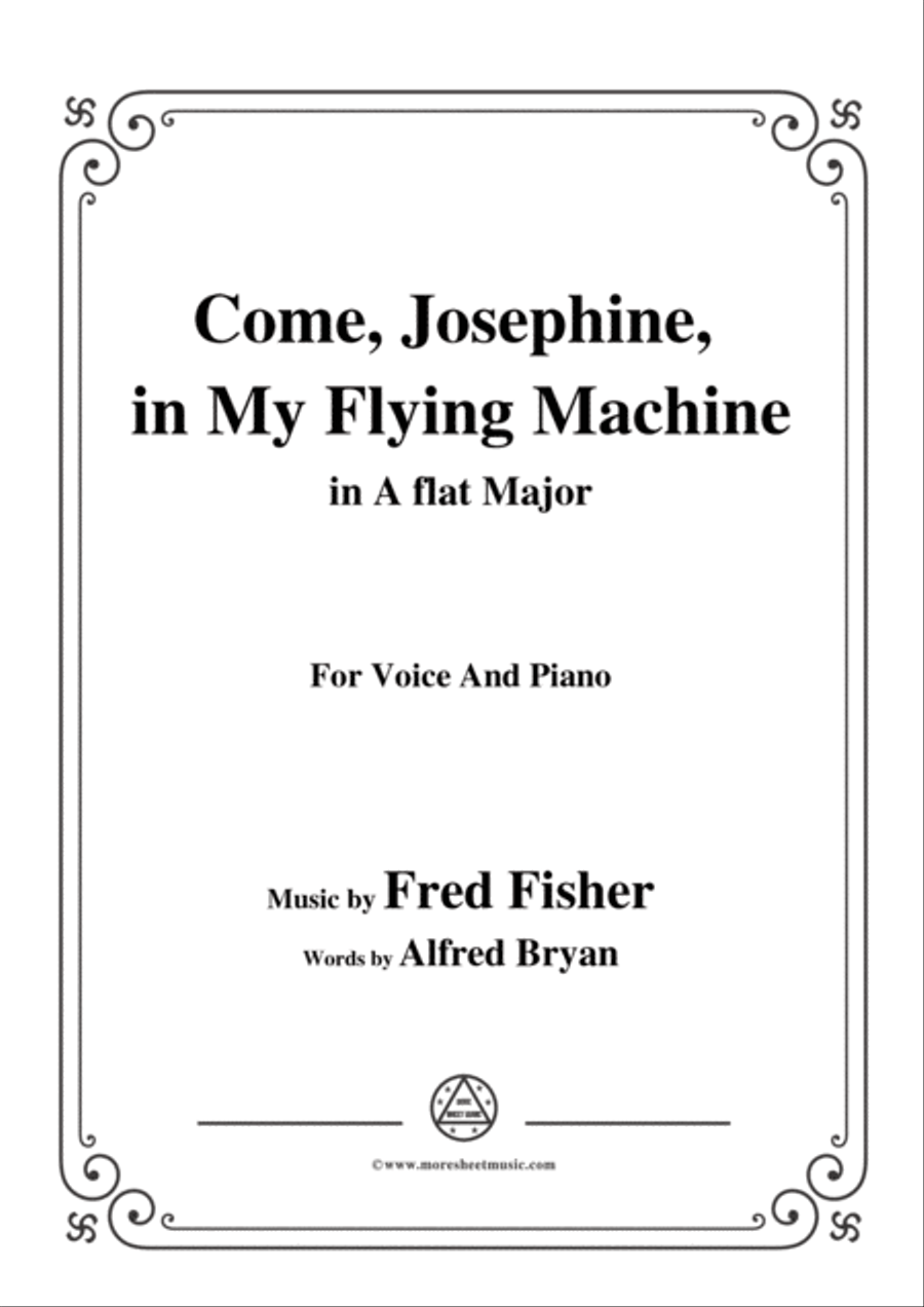 Fred Fisher-Come,Josephine,in My Flying Machine,in A flat Major,for Voice&Piano Voice scores gallery preview page 1