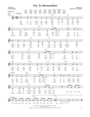 Try To Remember (from The Daily Ukulele) (arr. Liz and Jim Beloff)