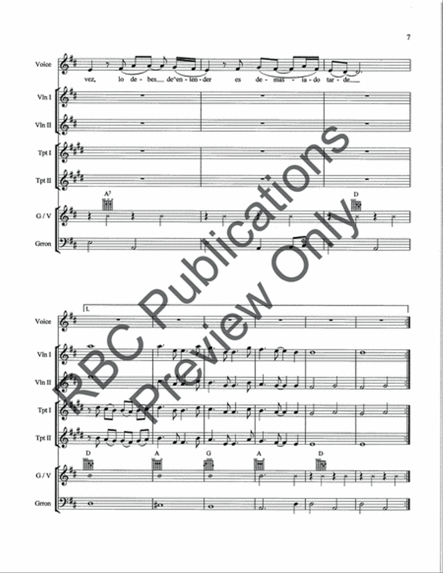 Demasiado Tarde Mariachi (Score) Voice scores gallery preview page 9