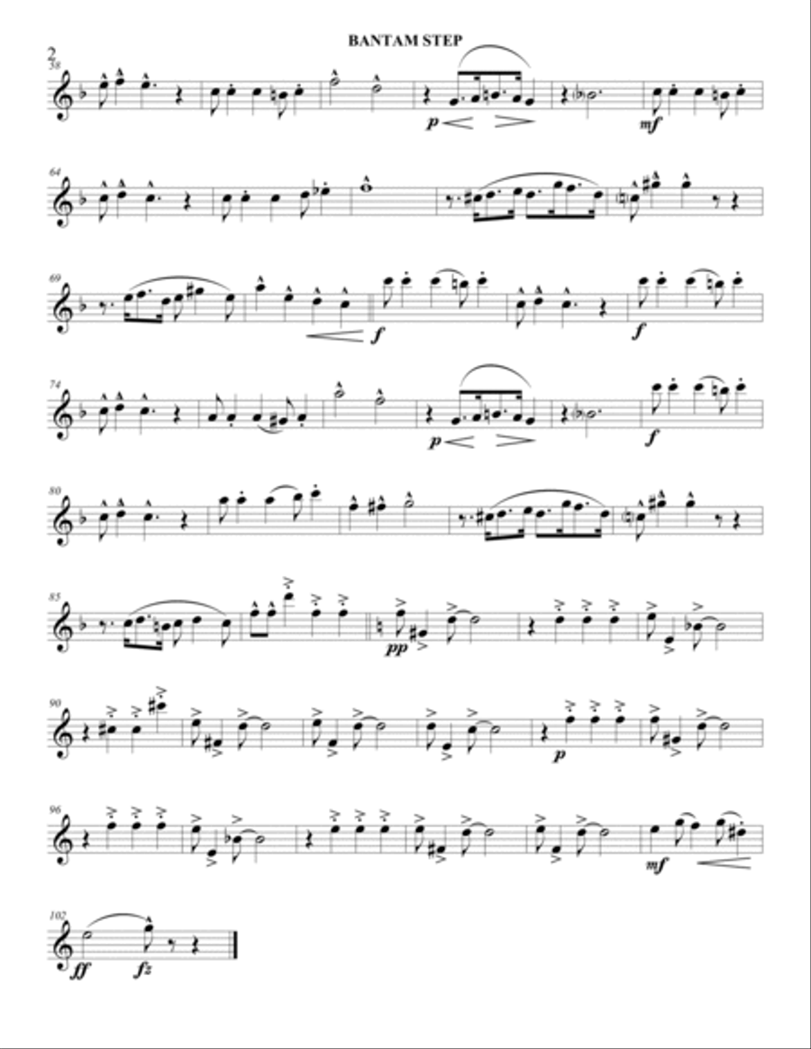 Harry Jentes: Bantam Step (Rag), 1916: for flute trio (3 flutes) Flute Trio scores gallery preview page 4