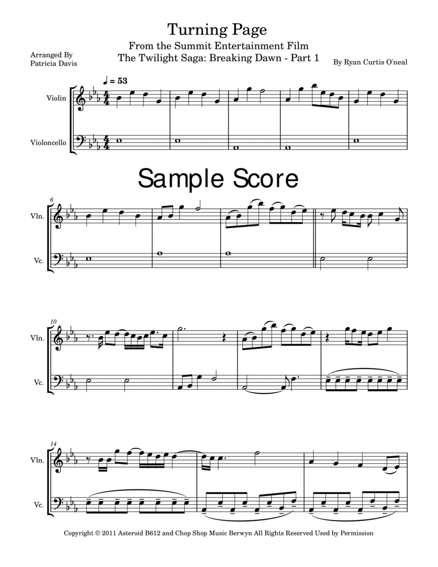 Turning Page String Duet scores gallery preview page 1