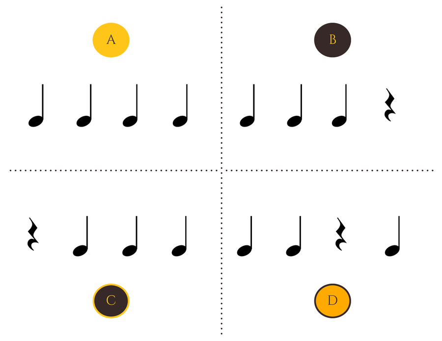 Rhythm Flash Cards For Music Lessons Flash Cards & Games scores gallery preview page 3