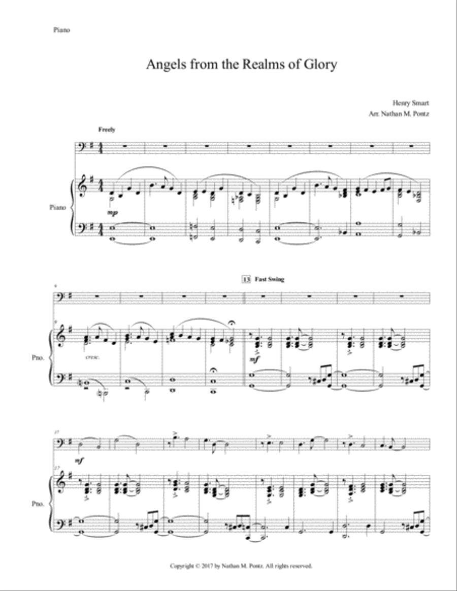 Angels from the Realms of Glory Small Ensemble scores gallery preview page 1