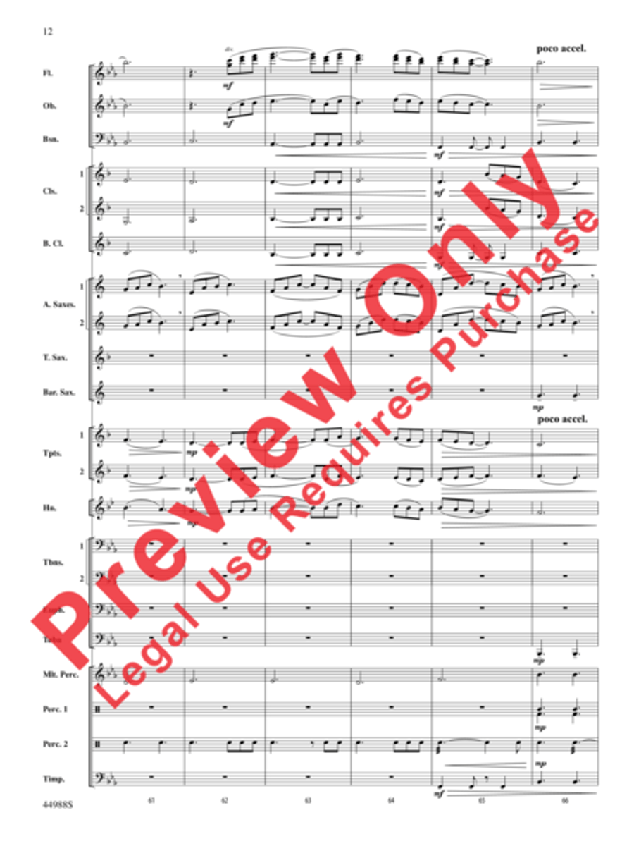 Escape from Dead Raider's Hollow Concert Band scores gallery preview page 13