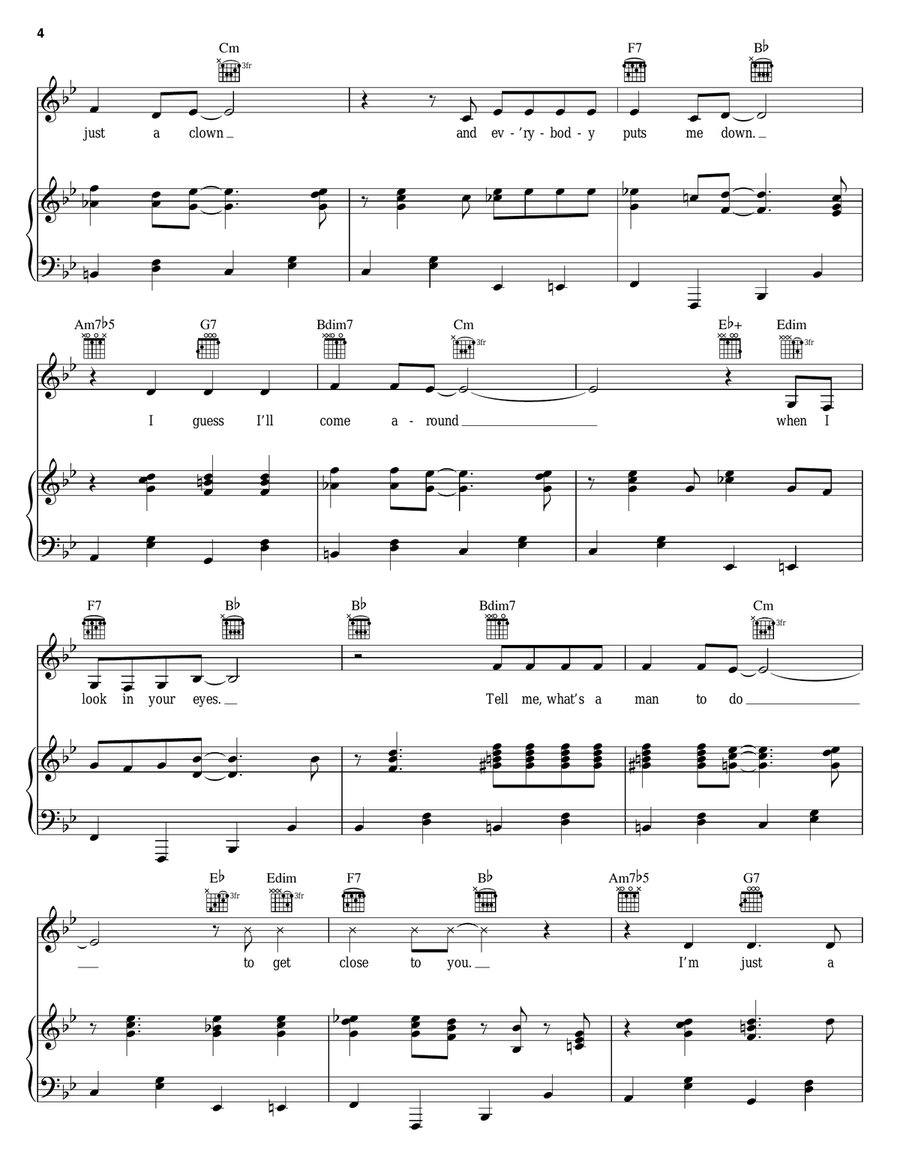 When I Look In Your Eyes Piano, Vocal, Guitar scores gallery preview page 4