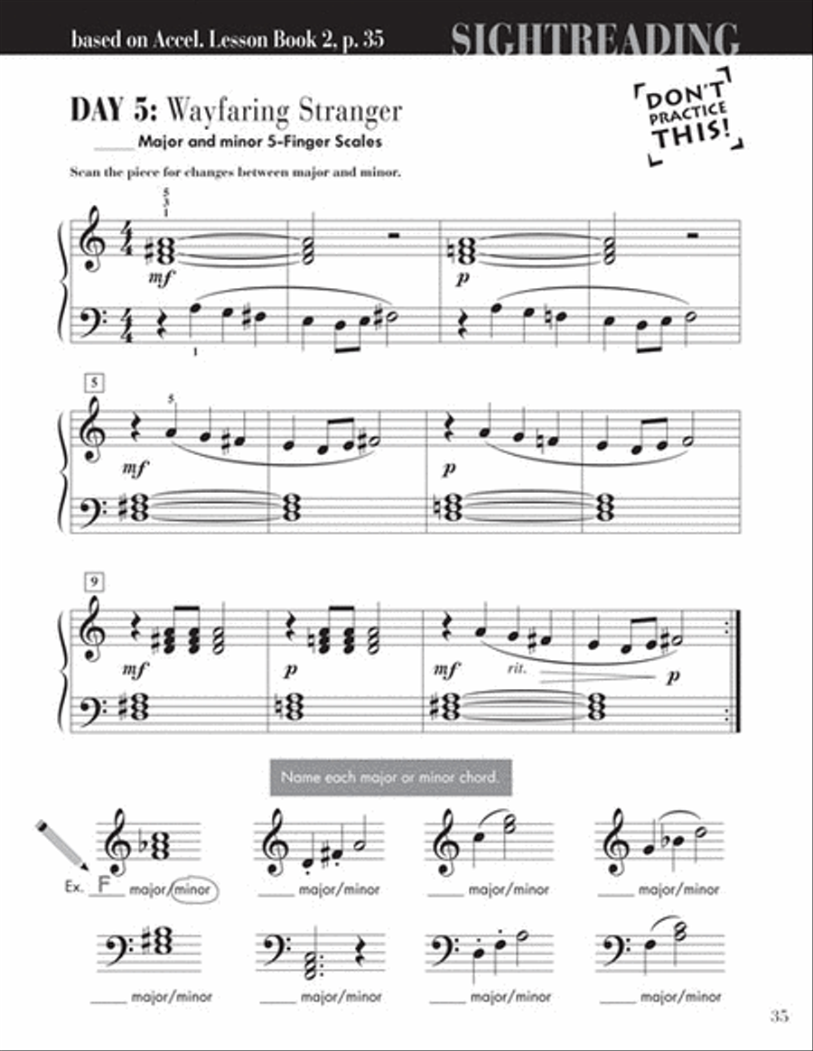 Accelerated Piano Adventures Sightreading Book 2