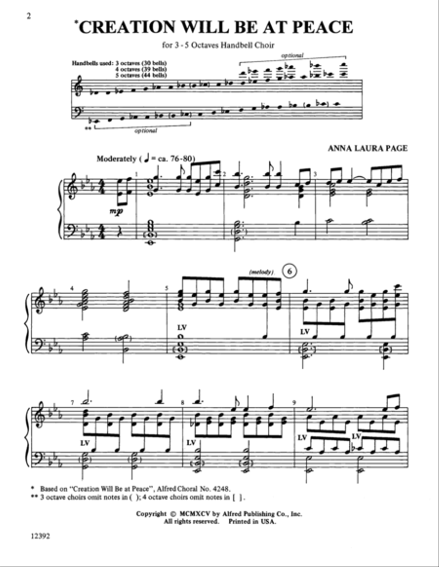 Creation Will Be at Peace Handbell Choir scores gallery preview page 2