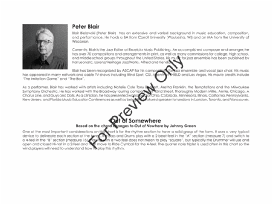 Out of Somewhere (Score) Jazz Ensemble scores gallery preview page 3