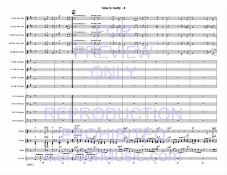 Time To Testify Jazz Ensemble scores gallery preview page 9