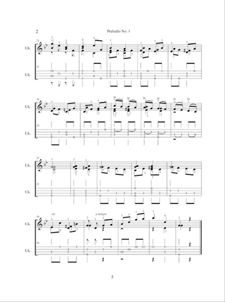 Francisco Tarrega for Ukulele Ukulele scores gallery preview page 6