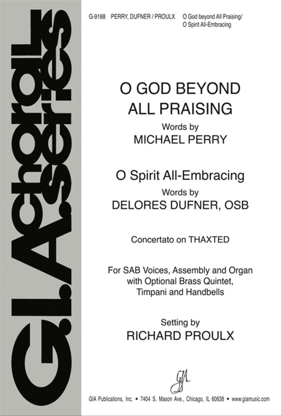 O God beyond All Praising / O Spirit All-Embracing O God beyond All Praising / O Spirit All-Embracing 3-Part scores gallery preview page 1