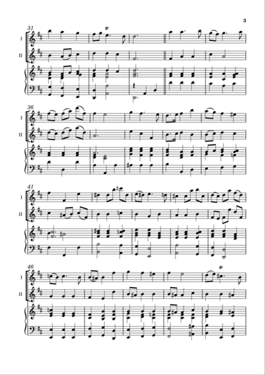Tartini - Sarabanda (Sarabande) arranged for 2 flutes Flute Duet scores gallery preview page 3