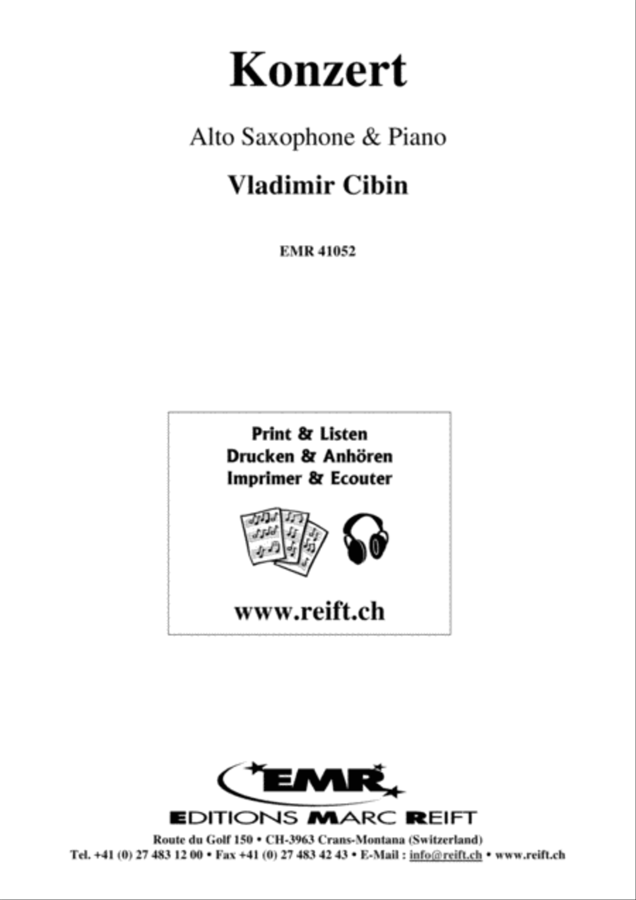 Konzert Alto Saxophone scores gallery preview page 1