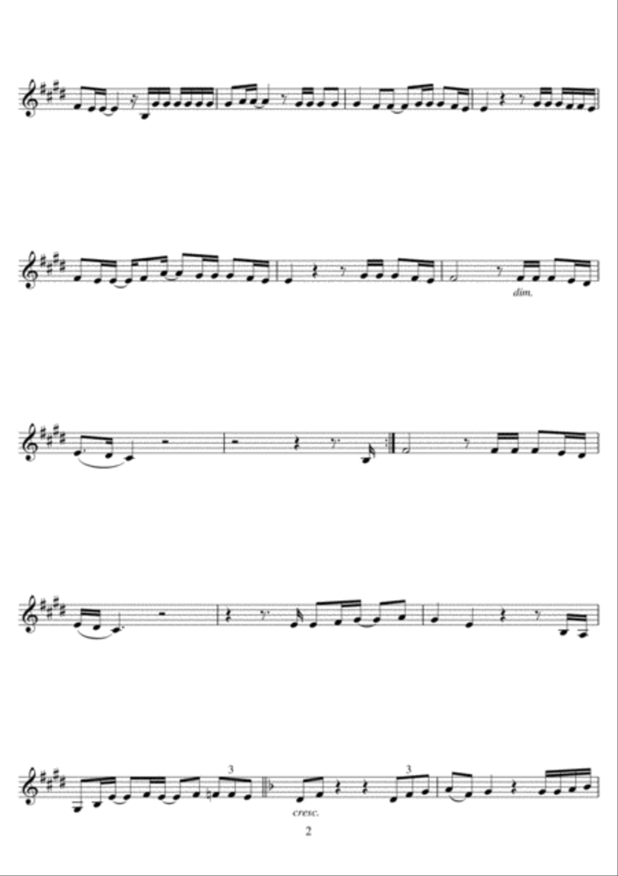 I Believe I Can Fly Clarinet Solo scores gallery preview page 2