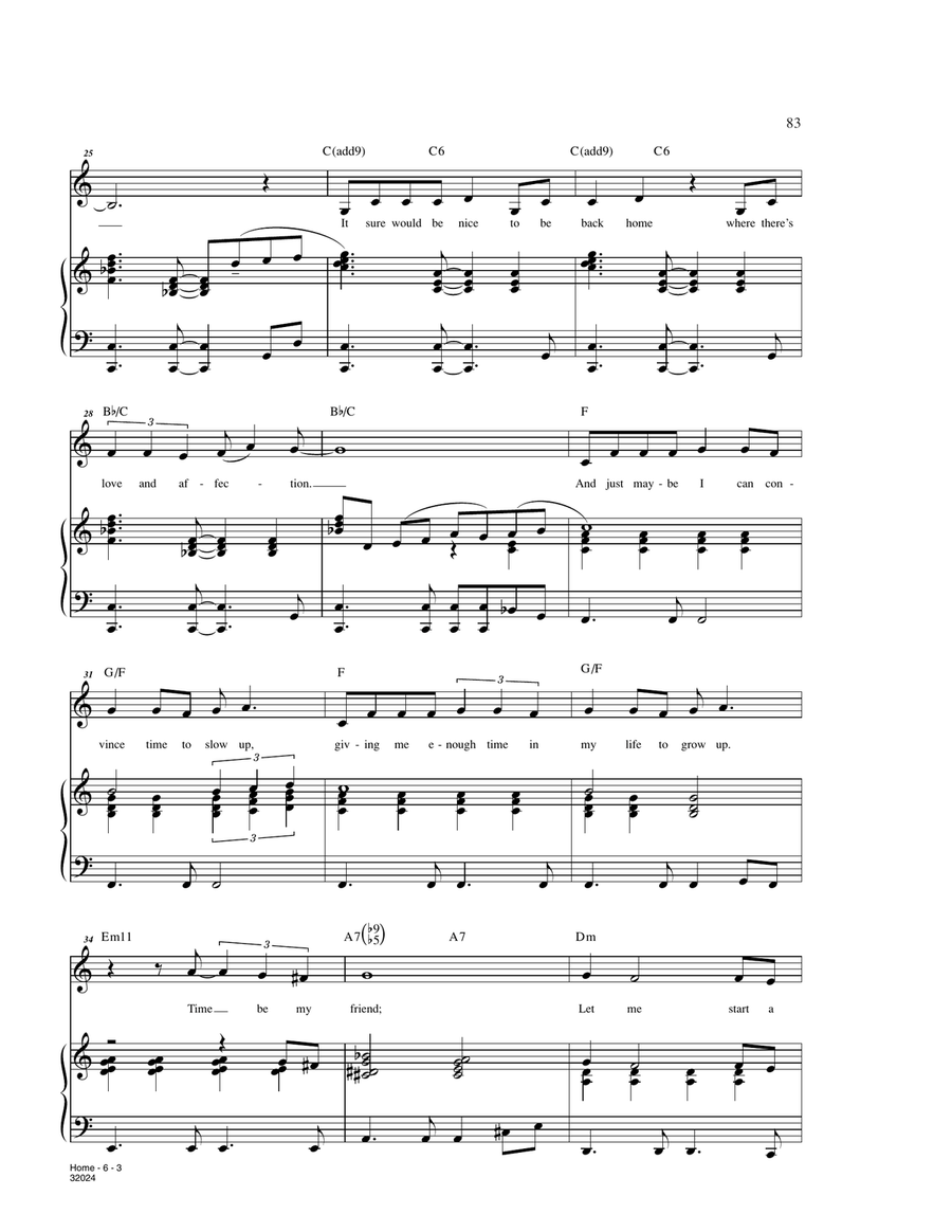 Home (from The Wiz) Voice scores gallery preview page 3