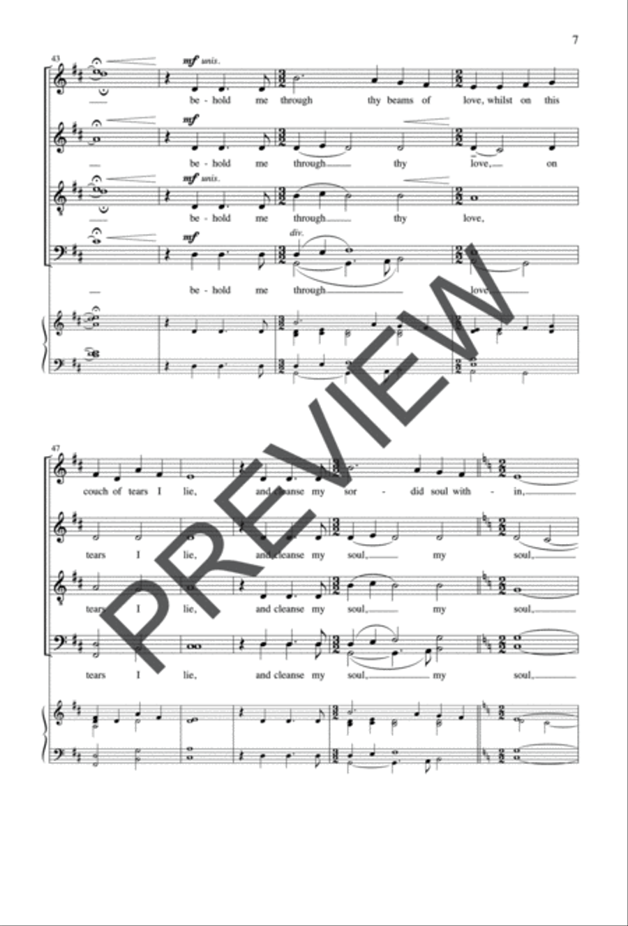O Thou Great Power, in Whom I Move Divisi scores gallery preview page 6
