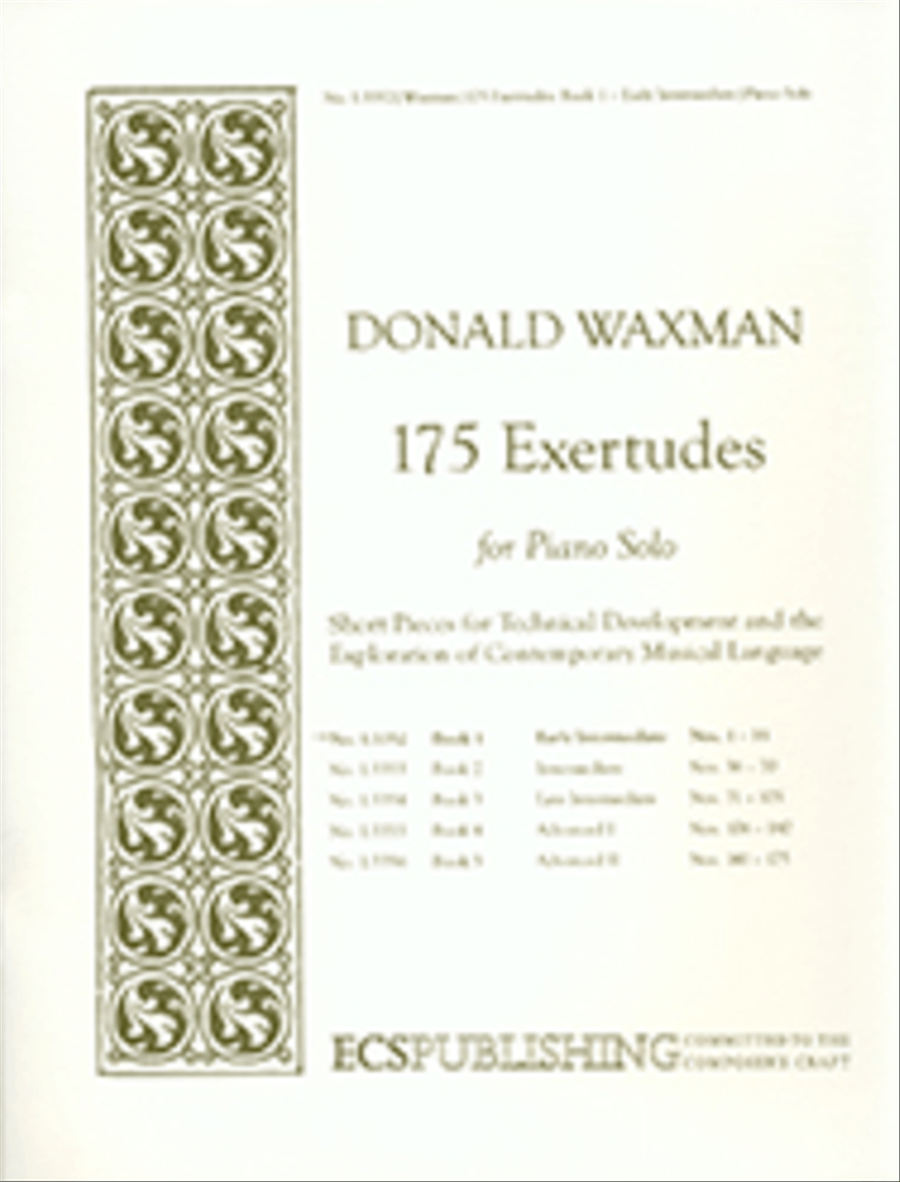 175 Exertudes, Book 1: Early Intermediate Piano Method scores gallery preview page 1