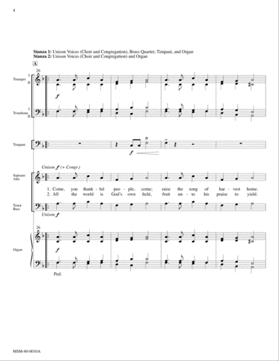 Come, You Thankful People, Come (Full Score) Choir scores gallery preview page 5