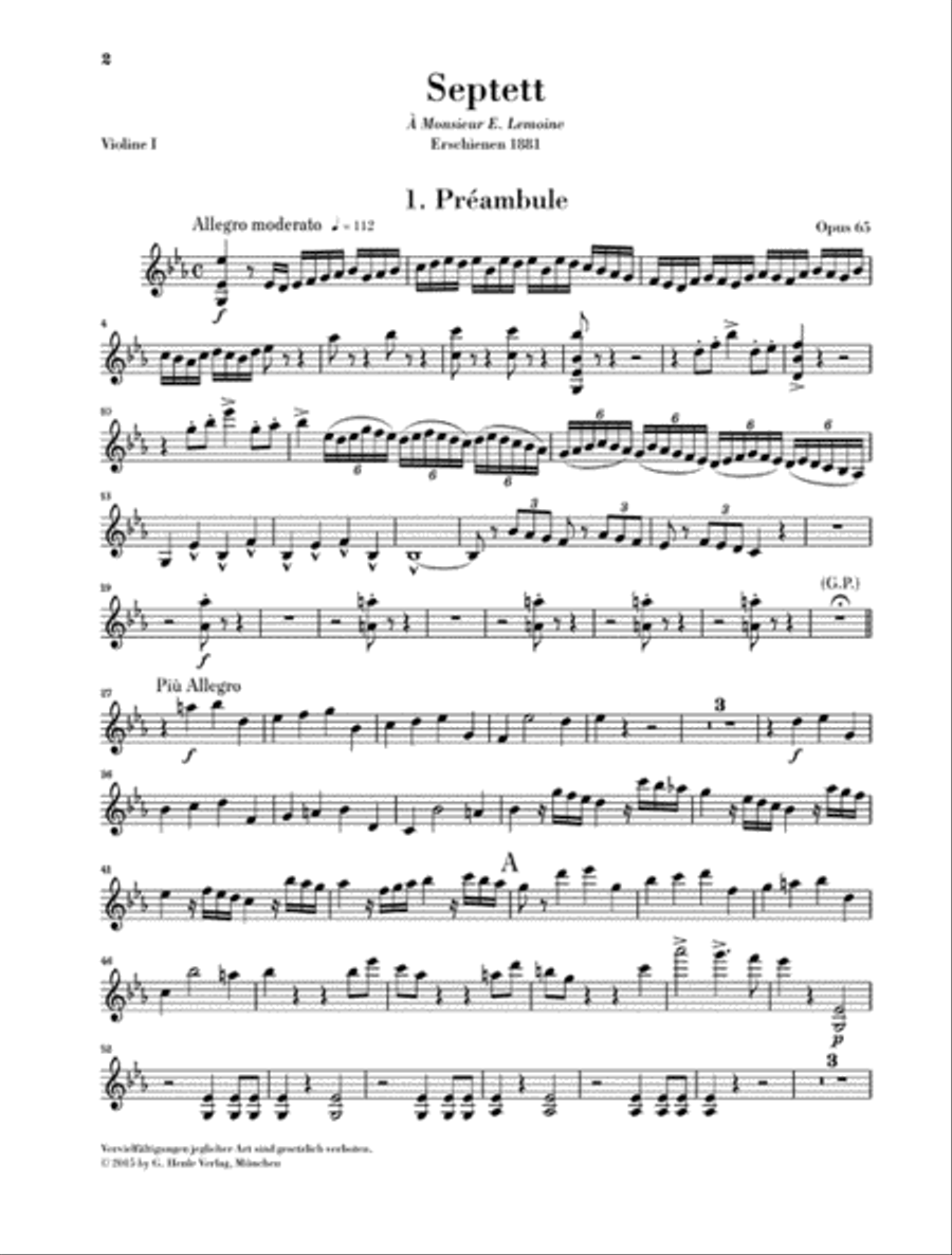 Septet in E-flat Major, Op. 65 Cello scores gallery preview page 7