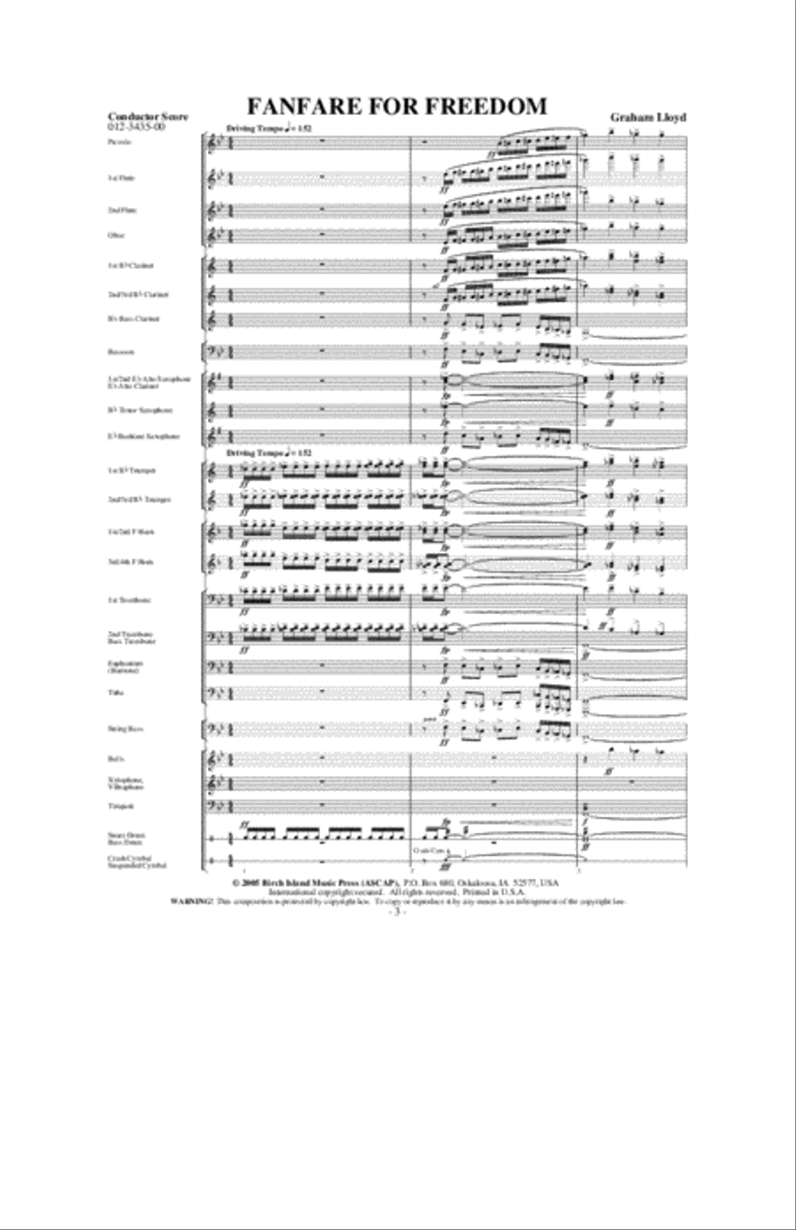 Fanfare for Freedom Fanfare for Freedom Concert Band scores gallery preview page 2