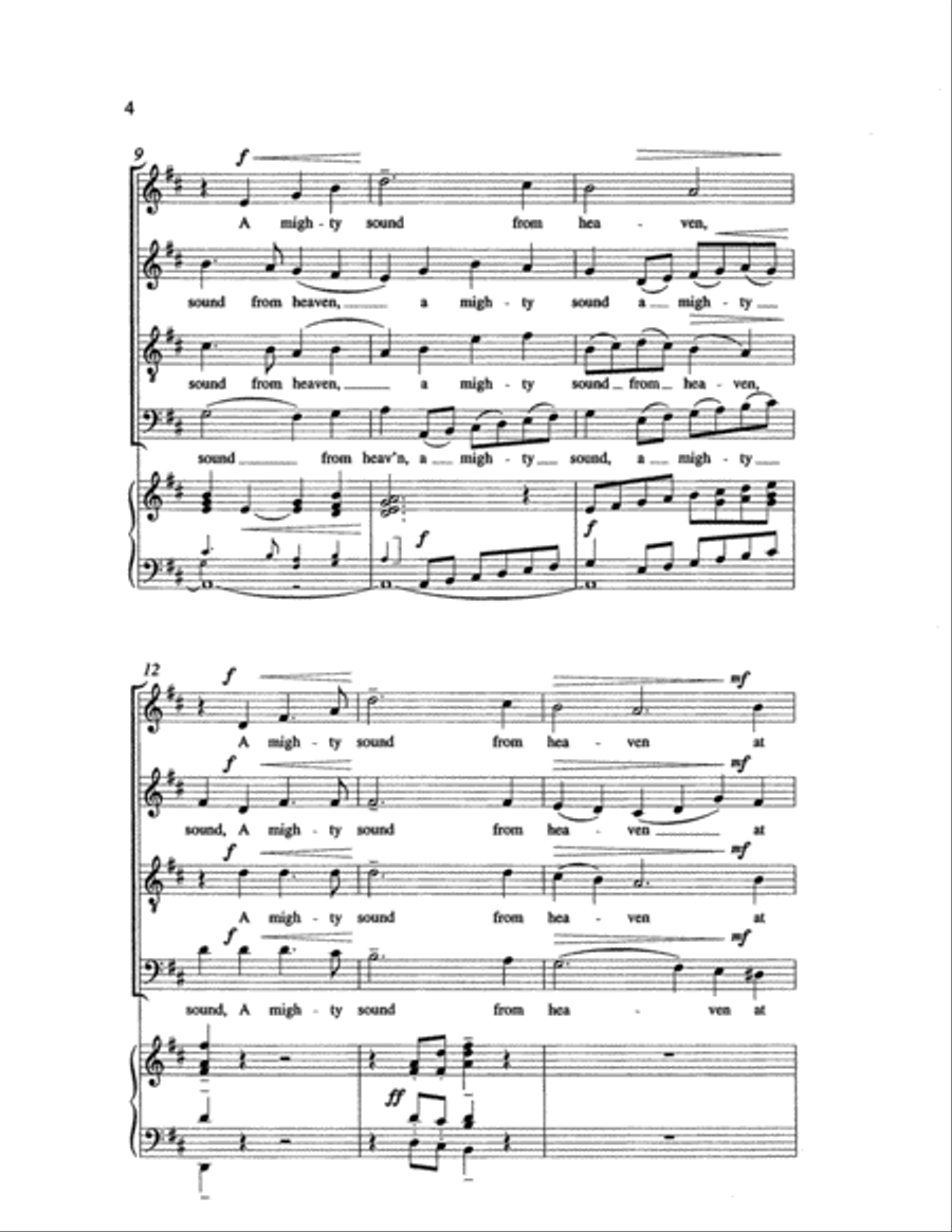 A Mighty Sound from Heaven 4-Part scores gallery preview page 4