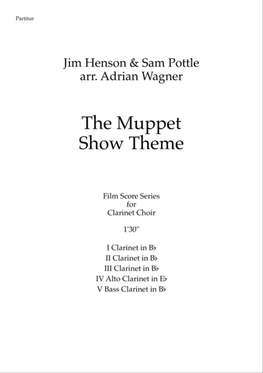 The Muppet Show Theme Clarinet Choir scores gallery preview page 2