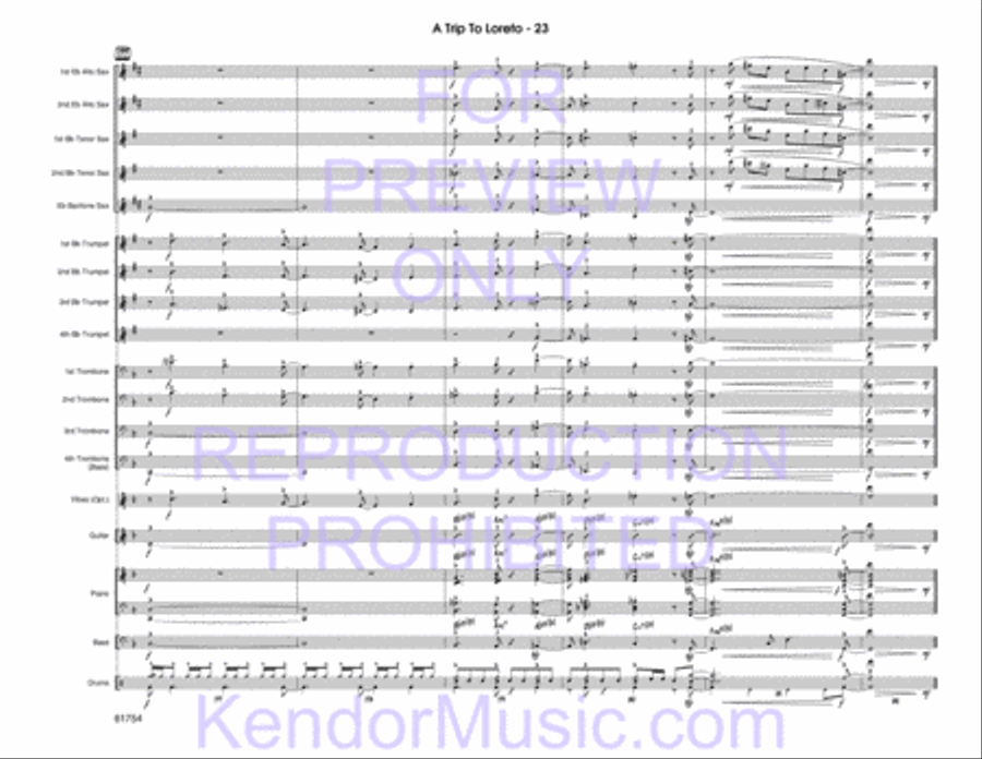 Trip To Loreto, A Jazz Ensemble scores gallery preview page 25