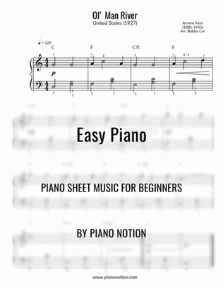 Ol' Man River (Easy Piano Solo)